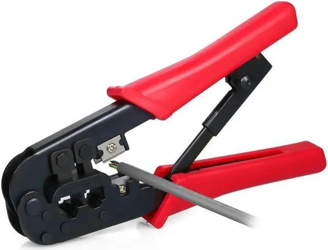 Alt view image 2 of 7 - 3 in 1 Network Cable LAN Wire Crimping Pliers 8P RJ45 + 6P RJ12/RJ11 Ethernet LAN Cable Networking Tool Wire Cutter Stripper