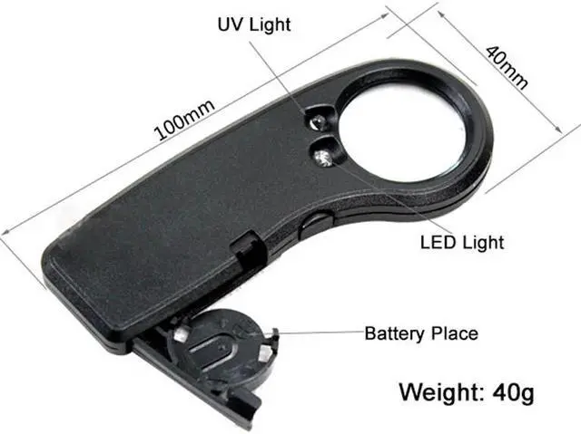 Alt view image 2 of 4 - Pro'sKit MA-022 7.5X Times Handheld Magnifying Glass With LED Lights With Currency Detecting Function Read The Newspaper Tools