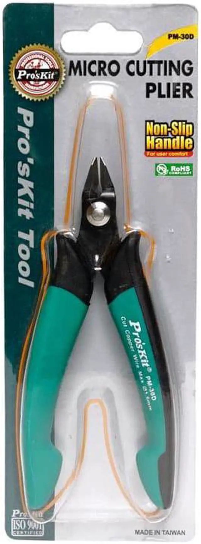 Alt view image 2 of 7 - Pro'sKit PM-30D Double Color Thicker Knife Diagonal Cutting Pliers Oblique Mouth Pliers Electronic Cut Wire Cutters Repair Hand