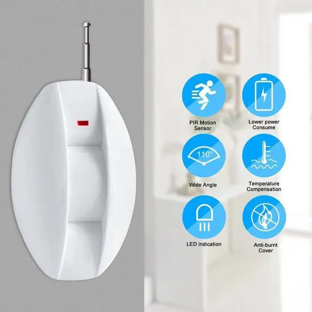 Alt view image 7 of 7 - Alarm System Intrusion Sensor IR Detector