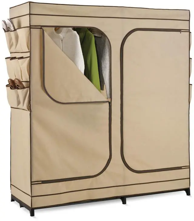 Alt view image 13 of 14 - Honey Can Do 60In Double Door Storage Closet With Shoe Organizer - WRD-01272