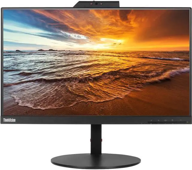 Alt view image 17 of 18 - Lenovo ThinkVision T22v-10 22" (21.5" Viewable) Full HD 1920 x 1080P 60Hz, 4ms IPS Monitor with Built-in Speakers, Webcam and Height Adjustable Tilt, Pivot, Swivel