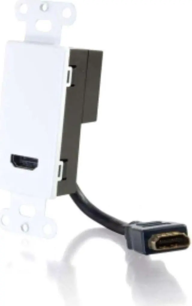 Alt view image 13 of 13 - C2G HDMI Pass Through Wall Plate - White