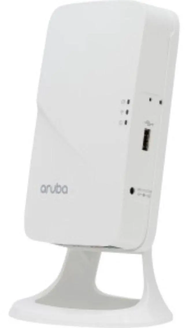 Alt view image 4 of 6 - Aruba AP-303HR (US) 802.11ac Dual 2x2:2 Radio Remote AP Bundle. Contains AP-303H (US), Desk stand (Assembled, Attached), RJ45 Jumper Cable (Installed), Power Adapter North America AC power Cord