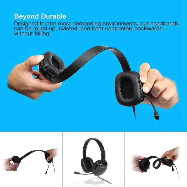 Alt view image 5 of 17 - Cyber Acoustics AC-6012 USB Stereo Headset
