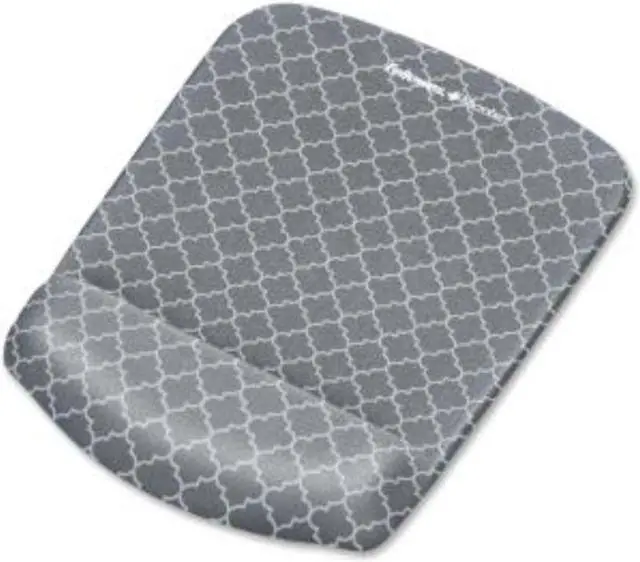Alt view image 17 of 20 - Fellowes 9549701 PlushTouch Mouse Pad Wrist Rest with Microban - Gray Lattice