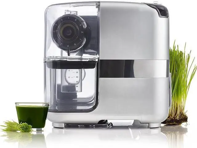 Alt view image 5 of 17 - Omega Cube Nutrition System Juicer Creates Fruit Vegetable & Wheatgrass Juice Slow Masticating Compact Design with Convenient Storage, 200-Watt, Silver