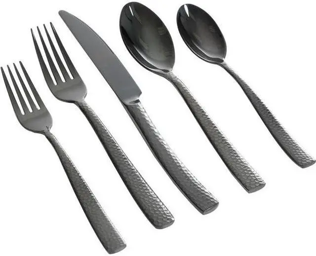 Main image of Gibson Elite Stonehenge 20 Piece Flatware Set Black 795752