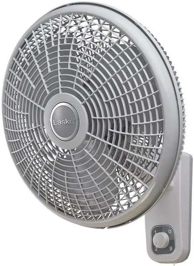 Alt view image 6 of 20 - Lasko 16 In. 3-Speed White Oscillating Wall-Mount Fan M16900