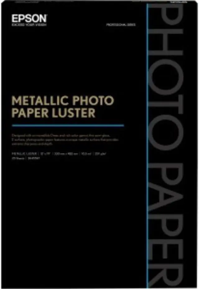 Alt view image 8 of 8 - Epson Metallic Photo Paper Luster White 13x19 25 Sheets/Pack S045597