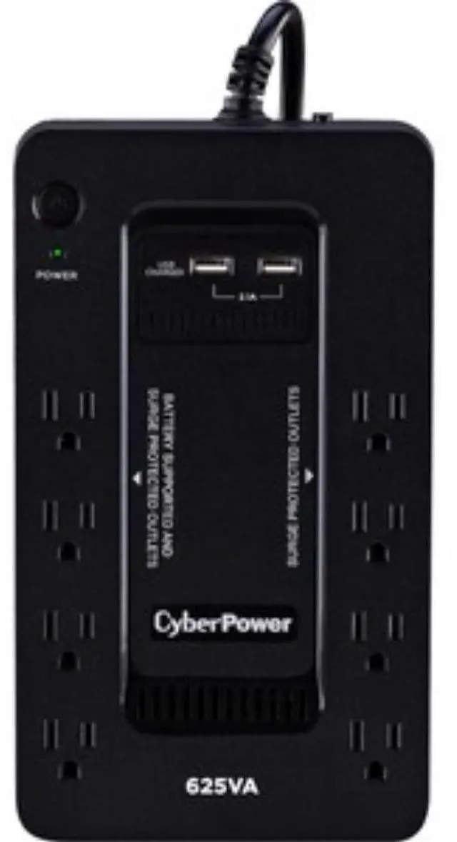 Alt view image 15 of 20 - CyberPower ST625U Standby UPS Systems - 625VA/360W, 120 VAC, NEMA 5-15P, Compact, 8 Outlets, PowerPanel