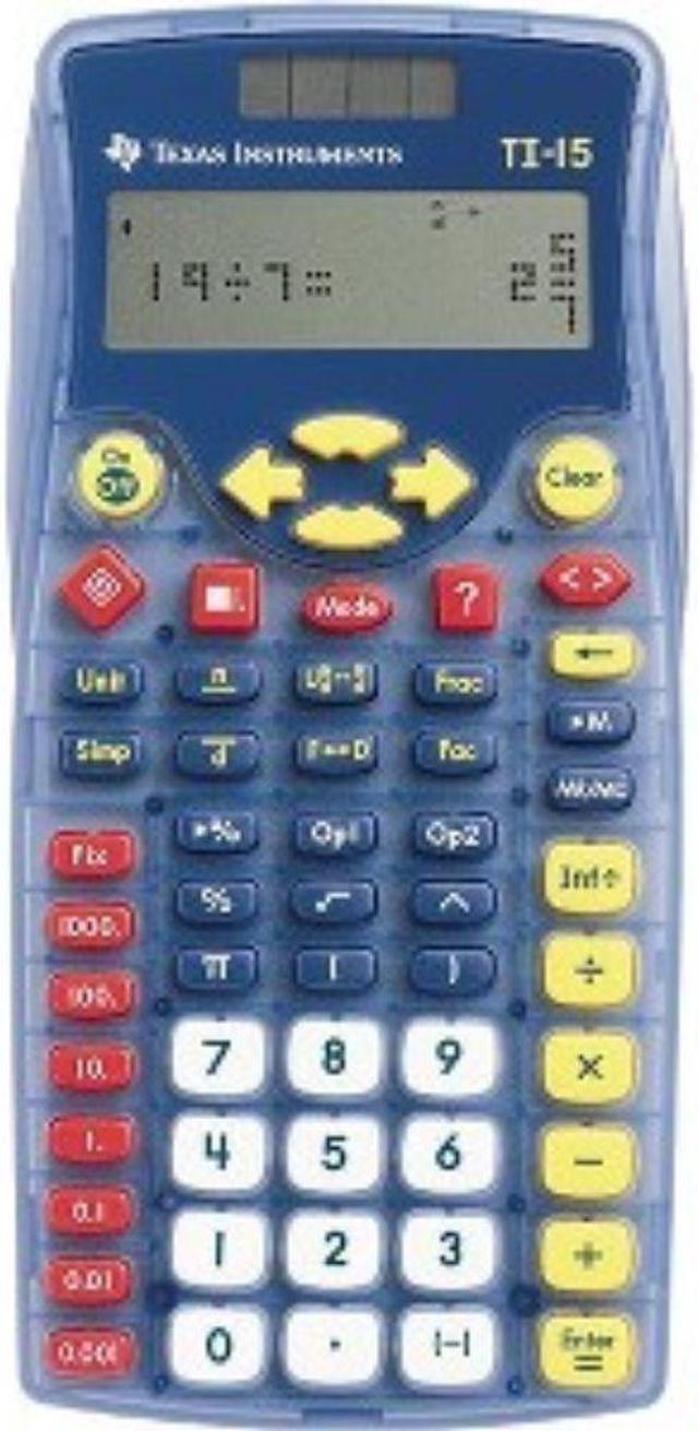 Alt view image 4 of 10 - Texas Instruments TI-15 Explorer Elementary Calculator - Light Blue, Blue