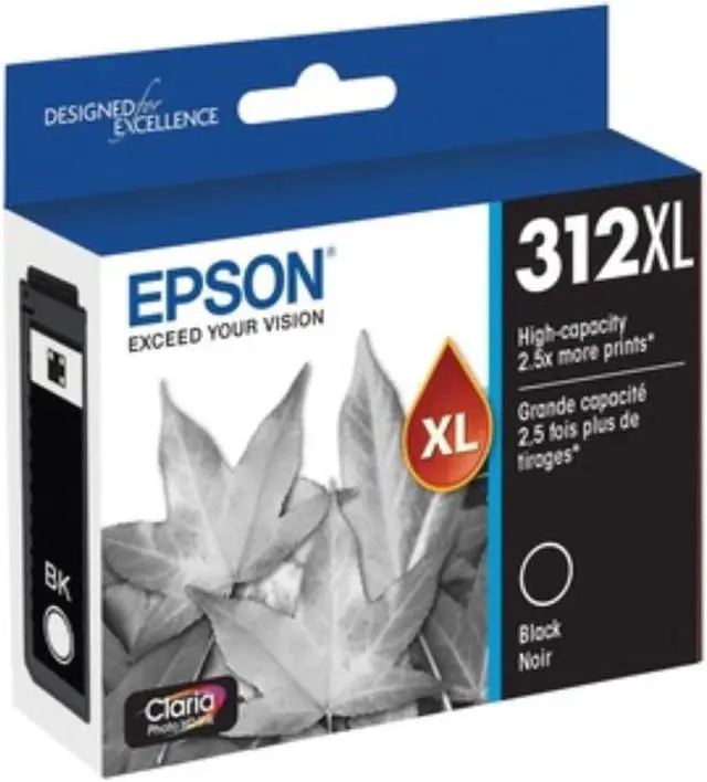 Alt view image 9 of 9 - Epson Claria Photo HD T312XL Original Inkjet Ink Cartridge Black T312XL120S
