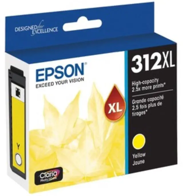 Alt view image 11 of 12 - Epson T312XL Claria High Capacity Ink Cartridge for Inkjet Printer, Yellow