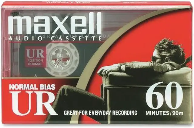 Alt view image 2 of 2 - maxell ur60 audio cassette box of 10