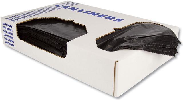 Linear Low-Density Can Liners, 10 gal, 0.55 mil, 24 x 23, Black, 500/Carton