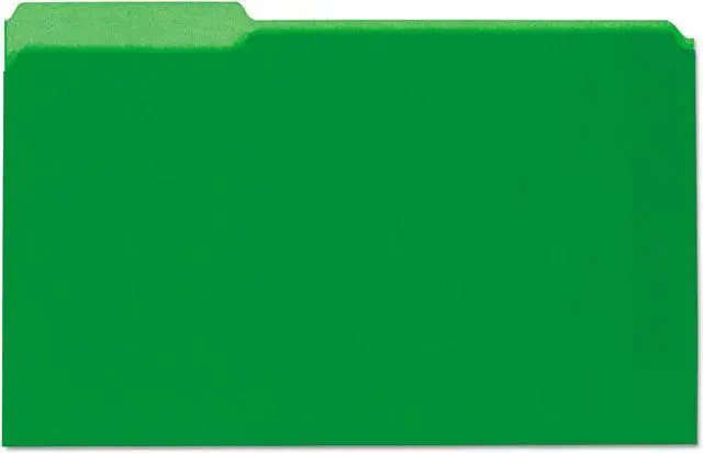 Alt view image 2 of 6 - UNIVERSAL Recycled Interior File Folders 1/3 Cut Top Tab Legal Green 100/Box