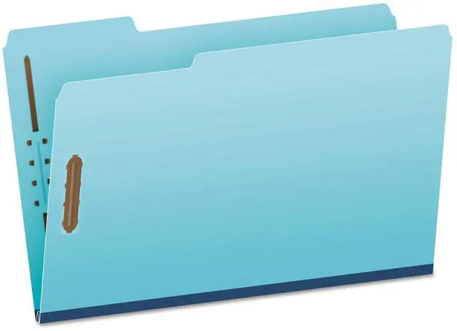 Alt view image 3 of 20 - Esselte Pendaflex - FP313 - Pressboard Folders, 2 Fasteners, 1 Expansion, 1/3 Tab, Legal, Blue, 25/Box