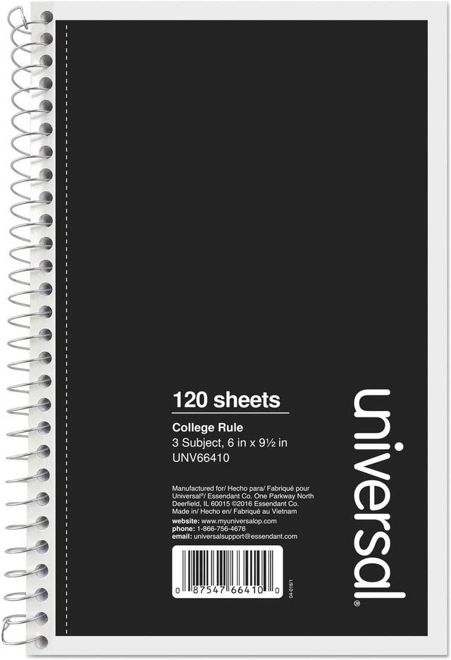 Alt view image 5 of 10 - Wirebound Notebook, 6 x 9-1/2, College Ruled, 150 Sheets, Assorted Col