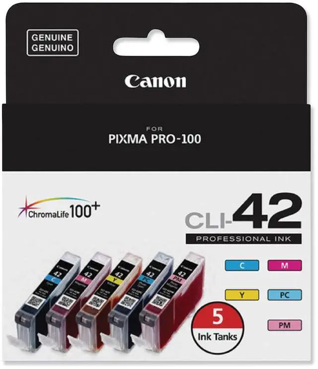 Alt view image 4 of 10 - Canon CLI-42 (6385B010) Ink Cartridge 5 Color Combination