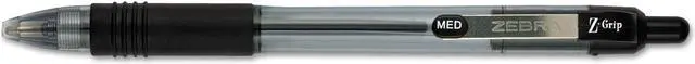 Alt view image 3 of 13 - Zebra Z-Grip Retractable Ballpoint Pen Black Ink Medium Dozen 22210
