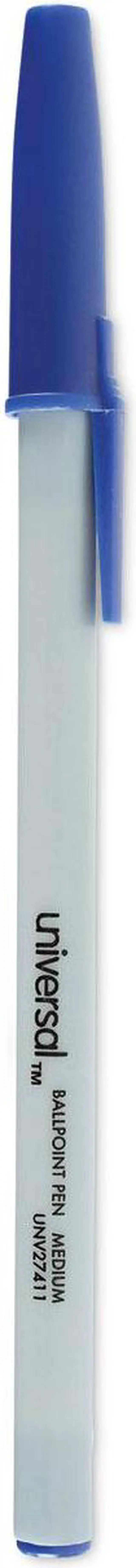 Alt view image 4 of 13 - UNIVERSAL Economy Ballpoint Stick Oil-Based Pen Blue Ink Medium Dozen 27411