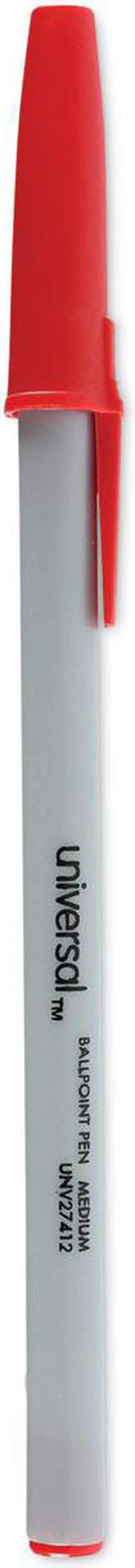 Alt view image 4 of 13 - UNIVERSAL Economy Ballpoint Stick Oil-Based Pen Red Ink Medium Dozen 27412