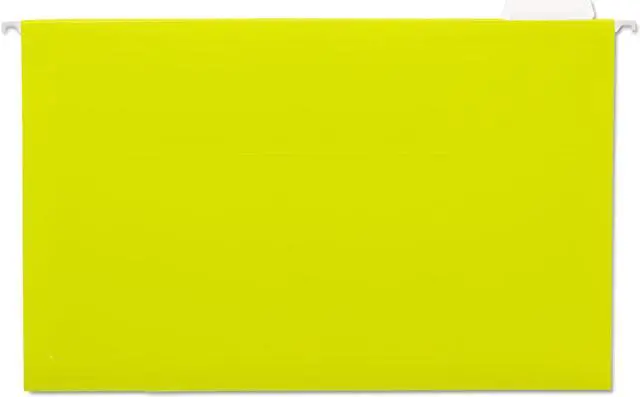 Alt view image 5 of 6 - UNIVERSAL Hanging File Folders 1/5 Tab 11 Point Stock Legal Yellow 25/Box 14219