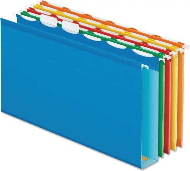 Alt view image 4 of 7 - Pendaflex Ready-Tab Hanging File Folders 2" Capacity 1/6 Tab Legal Assorted 20/Box 42702
