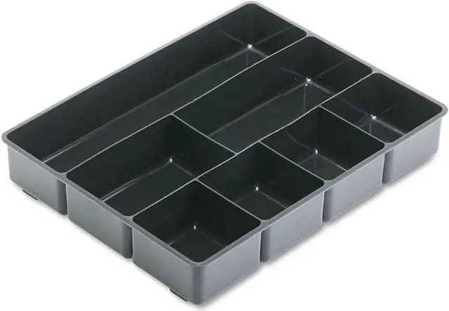 Alt view image 2 of 3 - Rubbermaid - Extra Deep Desk Drawer Director Tray, Plastic - Black