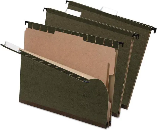 Alt view image 7 of 12 - Tops Pendaflex 59253 2   Expansion Hanging Folder  Letter  4-Section  GN  10/box