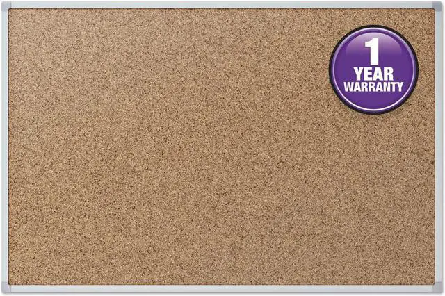 Alt view image 2 of 2 - Quartet Bulletin Board, Cork, Aluminum Frame  85360