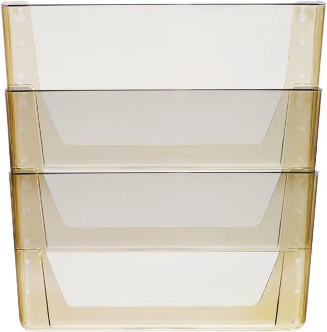 Alt view image 3 of 9 - Storex Wall File Legal 16 x 14 Three Pocket Smoke 70247U06C