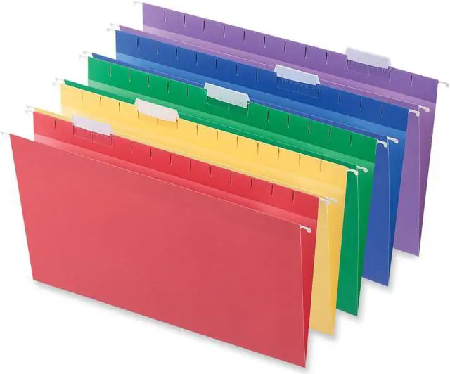 Alt view image 2 of 8 - UNIVERSAL Hanging File Folders 1/5 Tab 11 Point Legal Assorted Colors 25/Box