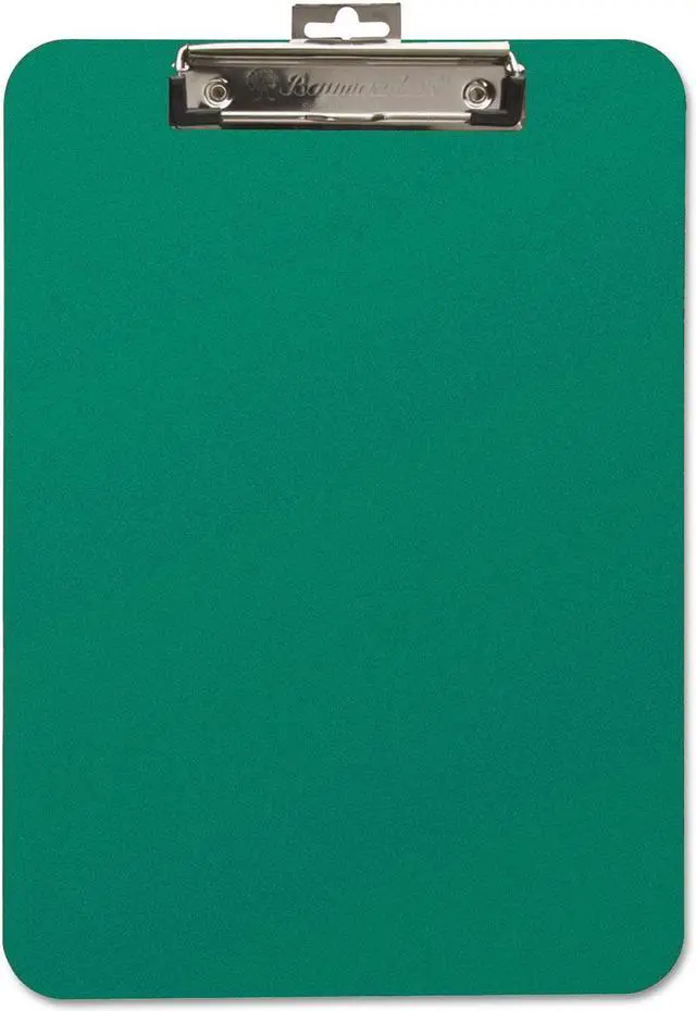 Alt view image 6 of 6 - Baumgartens Unbreakable Recycled Clipboard 1/4" Capacity 8 1/2 x 11 Green 61626