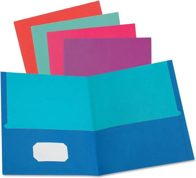 Alt view image 3 of 7 - Tops 51274EE Twisted Twin Textured Pocket Folders, Assorted, 10/PK