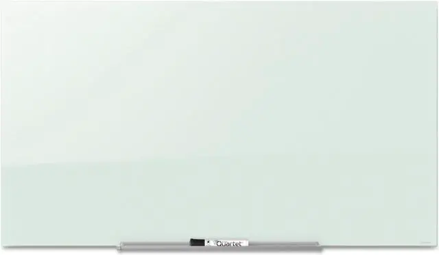 Alt view image 19 of 20 - Quartet InvisaMount Magnetic Glass Marker Board Frameless 39” x 22” White