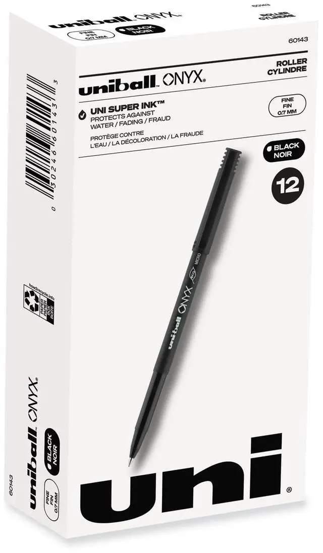 Alt view image 3 of 11 - uni-ball Pen,Uni-Ball,Onyx,Bk 60143