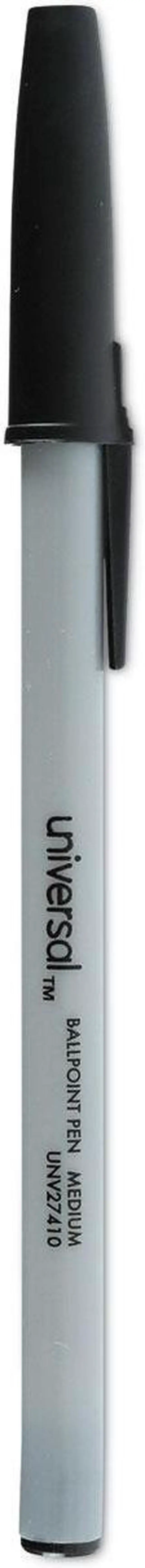 Alt view image 4 of 12 - UNIVERSAL Economy Ballpoint Stick Oil-Based Pen Black Ink Medium Dozen 27410