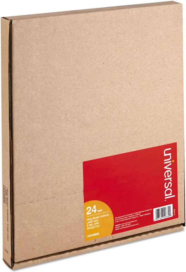 Alt view image 2 of 8 - UNIVERSAL Economical Insertable Index Multicolor Tabs 5-Tab Letter Buff 24 Sets