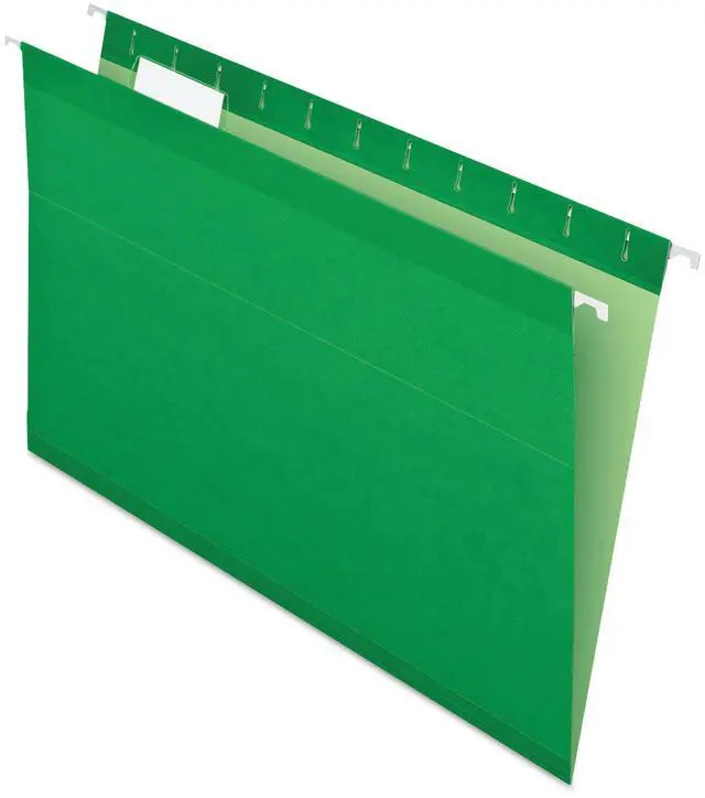 Alt view image 8 of 20 - Tops Pendaflex 415315BGR Reinforced Hanging Folders  Kraft  Legal  Bright Green  25/Box