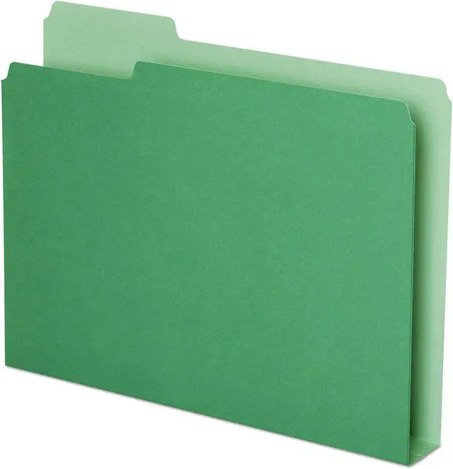 Alt view image 2 of 8 - Pendaflex Double Stuff File Folders 1/3 Cut Letter Green 50/Pack 54457