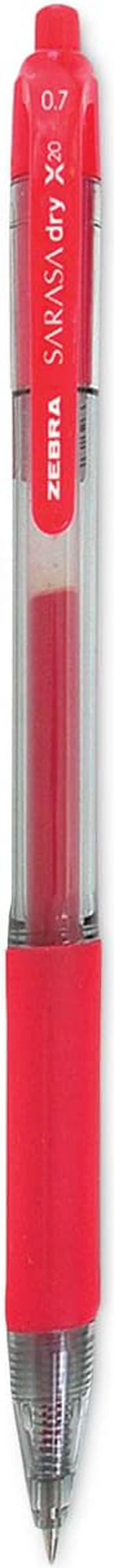 Alt view image 3 of 12 - Zebra Sarasa Retractable Gel Pen Red Ink Medium Dozen 46830