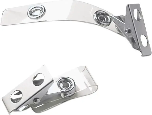 Alt view image 2 of 9 - Baumgartens SICURIX ID Strap Clips, Clear, 25/Pack