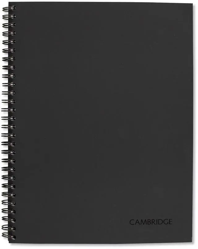 Alt view image 10 of 16 - Cambridge Action Planner Side Bound Business Notebook 7 1/2 x 9 1/2 Black 80 Sheets 06122