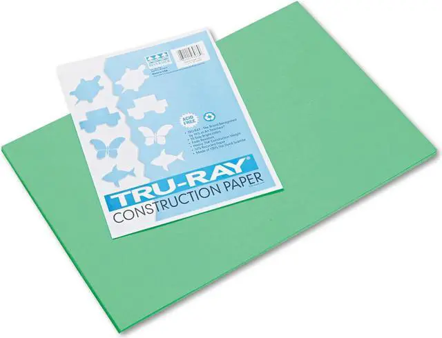 Alt view image 2 of 3 - Tru-Ray Construction Paper, 76lb, 12 x 18, Festive Green, 50/Pack 103038