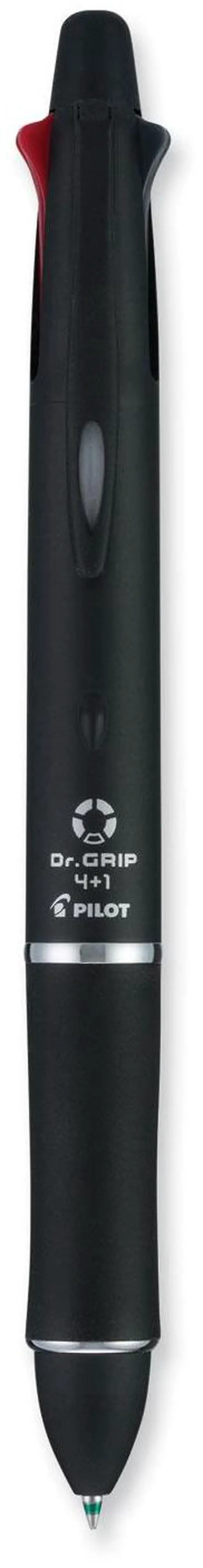 Alt view image 5 of 12 - Pilot Dr. Grip 4 + 1 Multi-Function Pen/Pencil 4 Assorted Inks Black Barrel