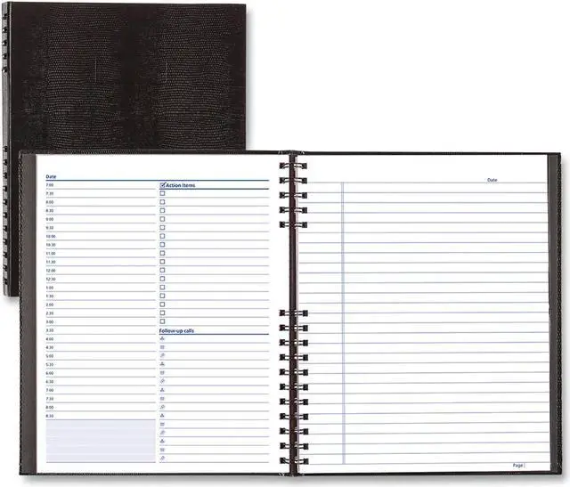 Alt view image 6 of 10 - Notepro Undated Daily Planner, 11 X 8-1/2, Black