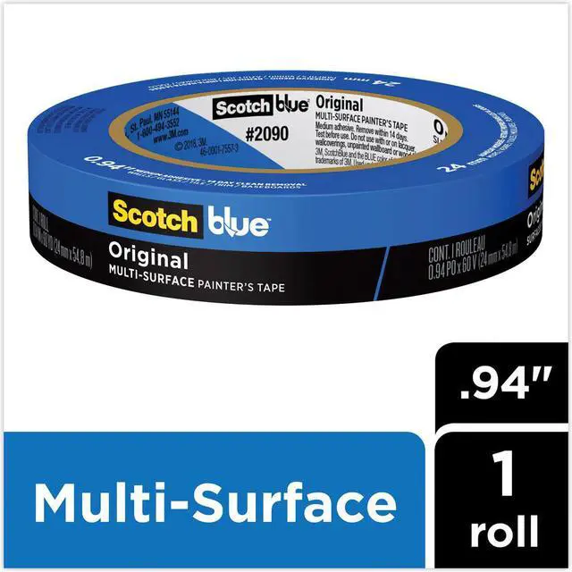 Alt view image 16 of 18 - ScotchBlue Painter's Masking Tape Blue 3" Core 1" x 60yds. 444118