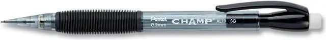 Alt view image 2 of 11 - Pentel AL19A Champ Mechanical Pencil, 0.9 Mm,Translucent Black Barrel, Dozen